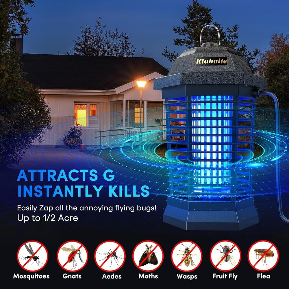 JNARIY Bug Zapper Outdoor, Electric Mosquito Zapper - Picture 2 of 5